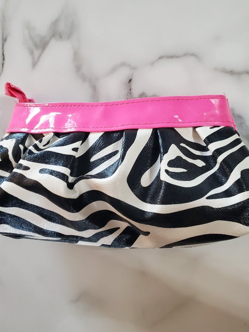 Zebra Print & Hot Pink Make-Up Bag